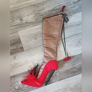 Cameron Patrick Neth Vintage Red Glitter Stiletto Christmas Stocking